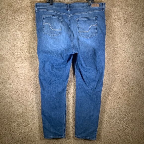 SIGNATURE by LEVI'S Womens Jeans Sz 24M Modern Slim 37x32 Blue Stretchy Denim - Picture 2 of 10